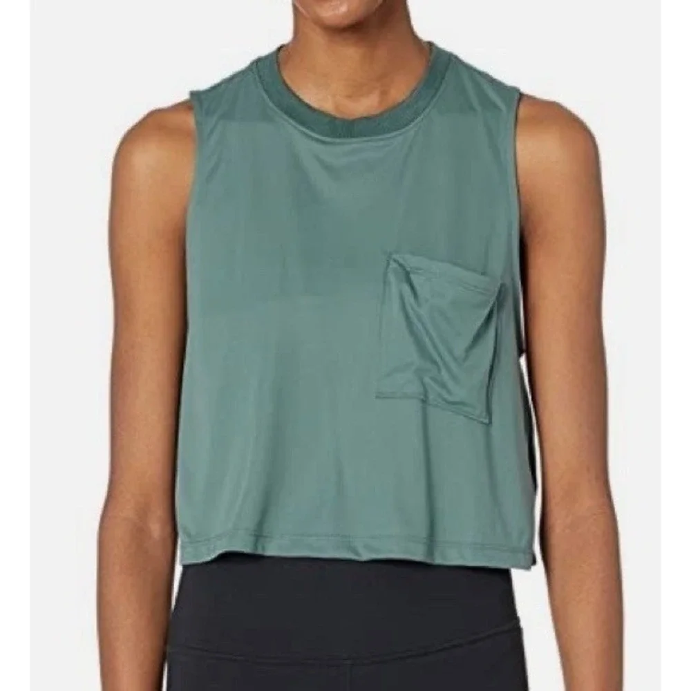 Free People Throwback Tank Women Small Green FP Movement‎ Athleisure Cropped